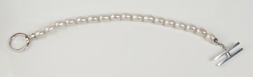 Freshwater Pearl Oval Bead Lariat Bracelet